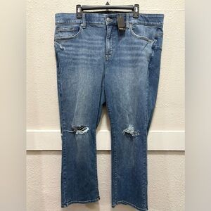 TORRID Bombshell Straight Premium Stretch High Rise Distressed Jeans NWT 22S